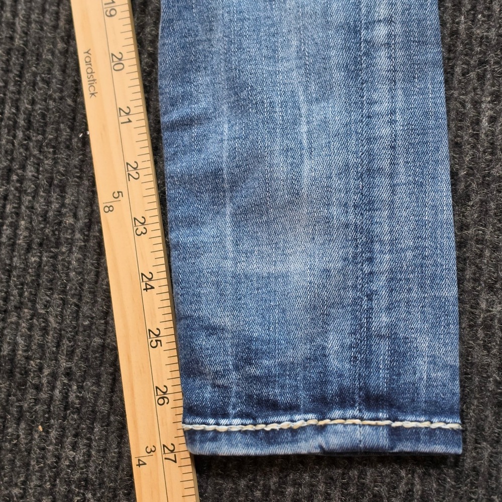 Rock Revival Ankle Skinny Jeans Womens 23 Blue Excellent Sundee Distressed - Picture 16 of 16